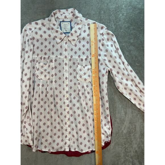 Style&Co Geometric Long Sleeve Button-Up Shirt Multicolor Womens Medium Western - Picture 4 of 8
